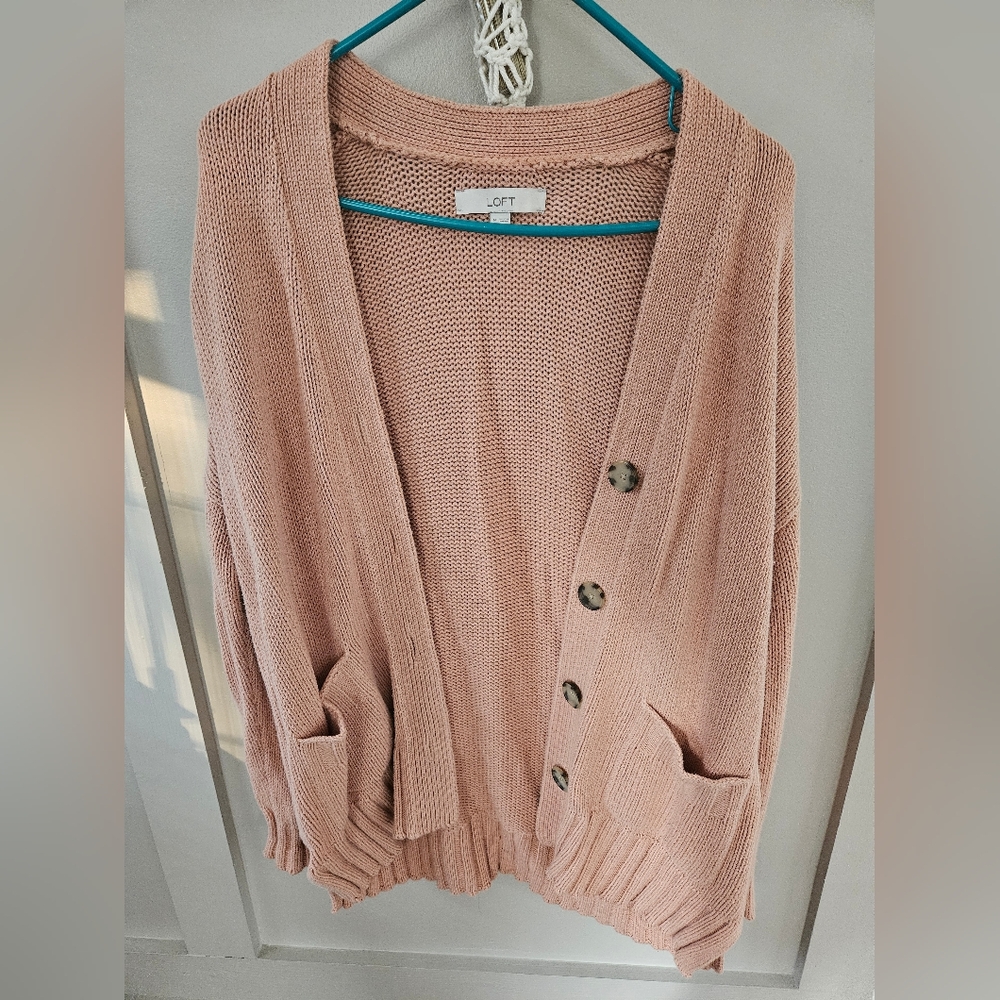 LOFT Women's Blush Cardigan Sweater